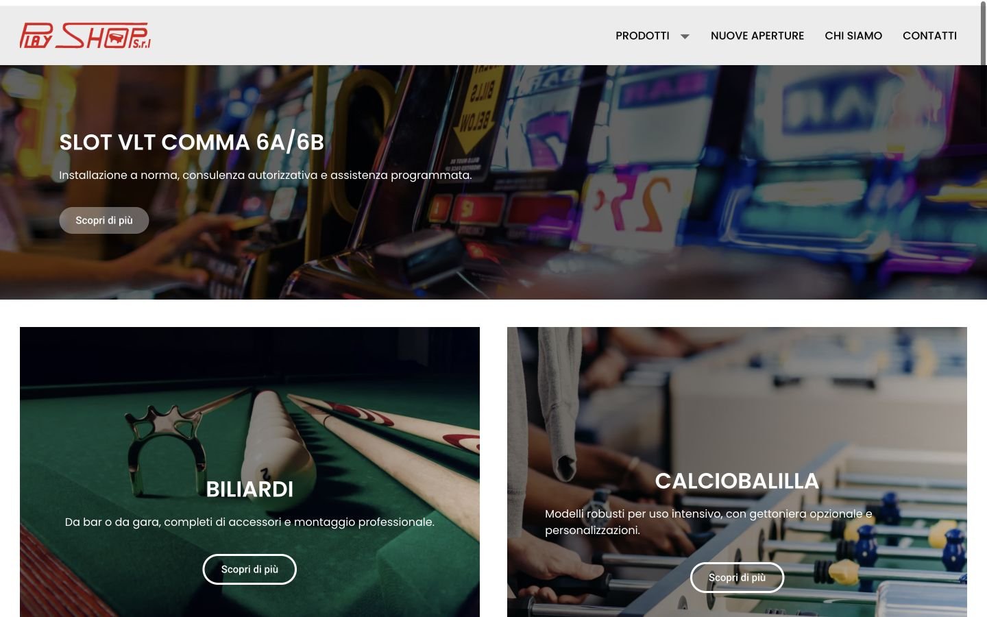 PLAY SHOP — anteprima del progetto